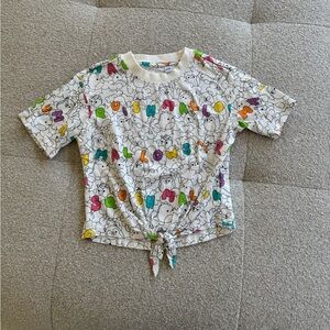 Puma x Squishmallows Girls Graphic Tie Front Top Size 6 | Short Sleeve Tee